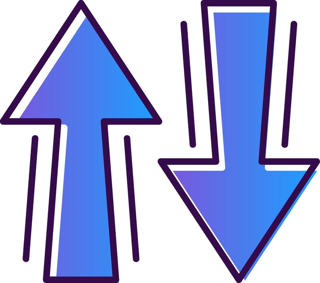 Sign Gradient Filled Icon vector