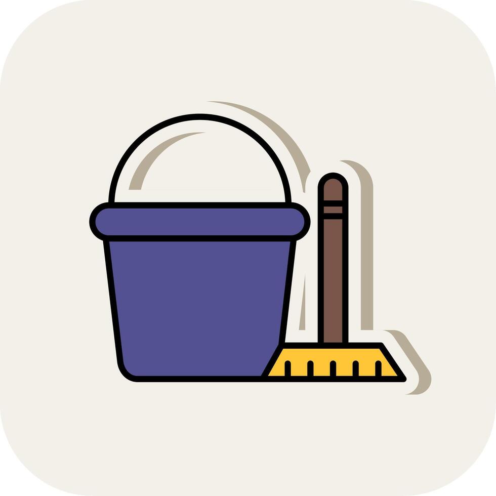Clean Line Filled White Shadow Icon vector