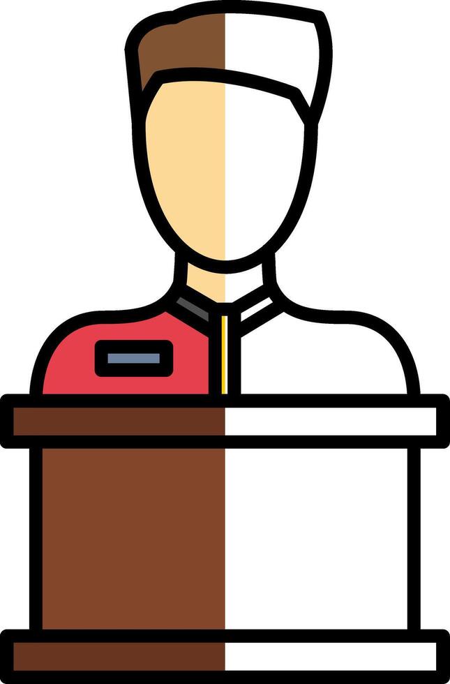 Reception Filled Half Cut Icon vector