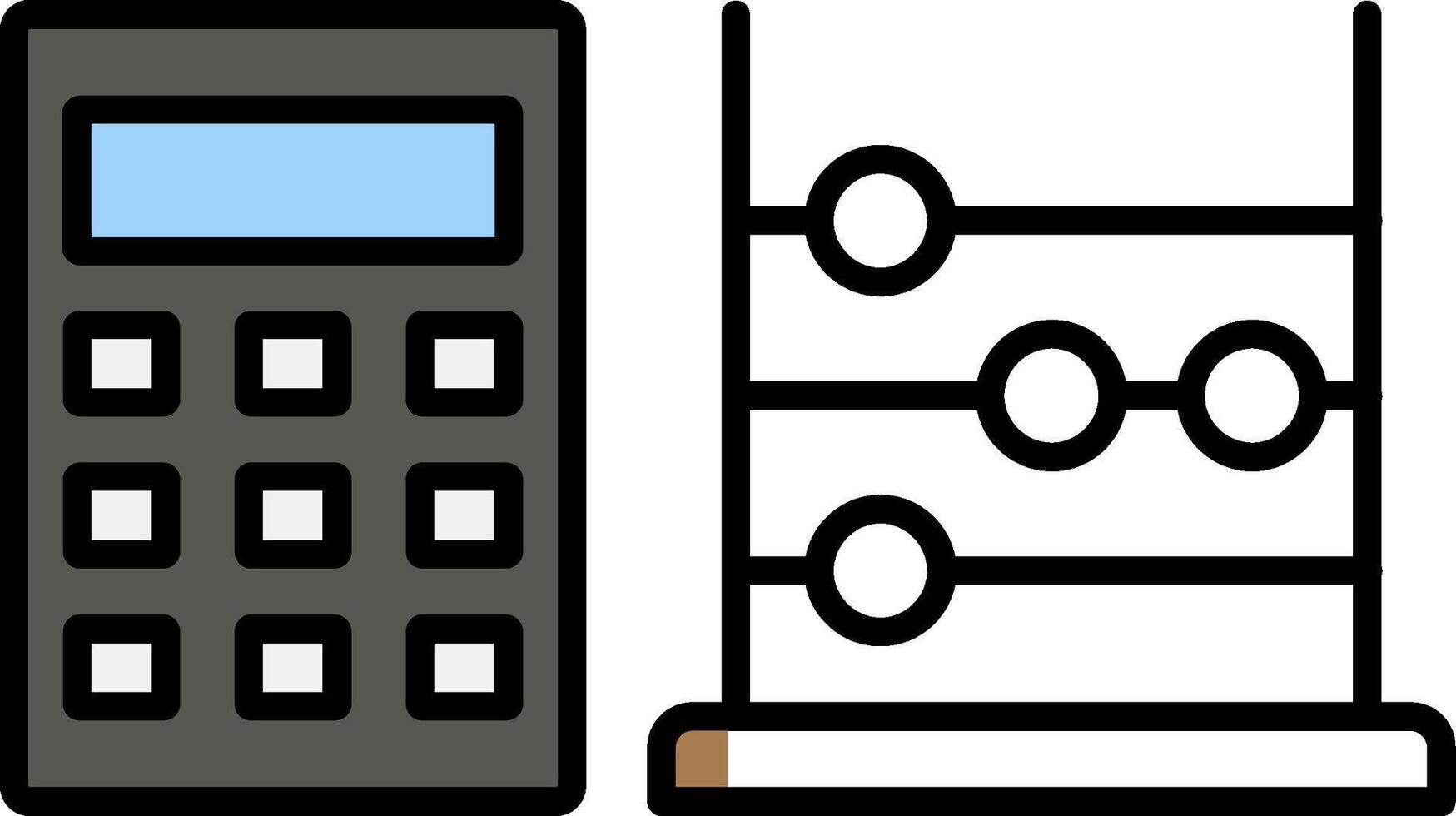 Abacus Filled Half Cut Icon vector