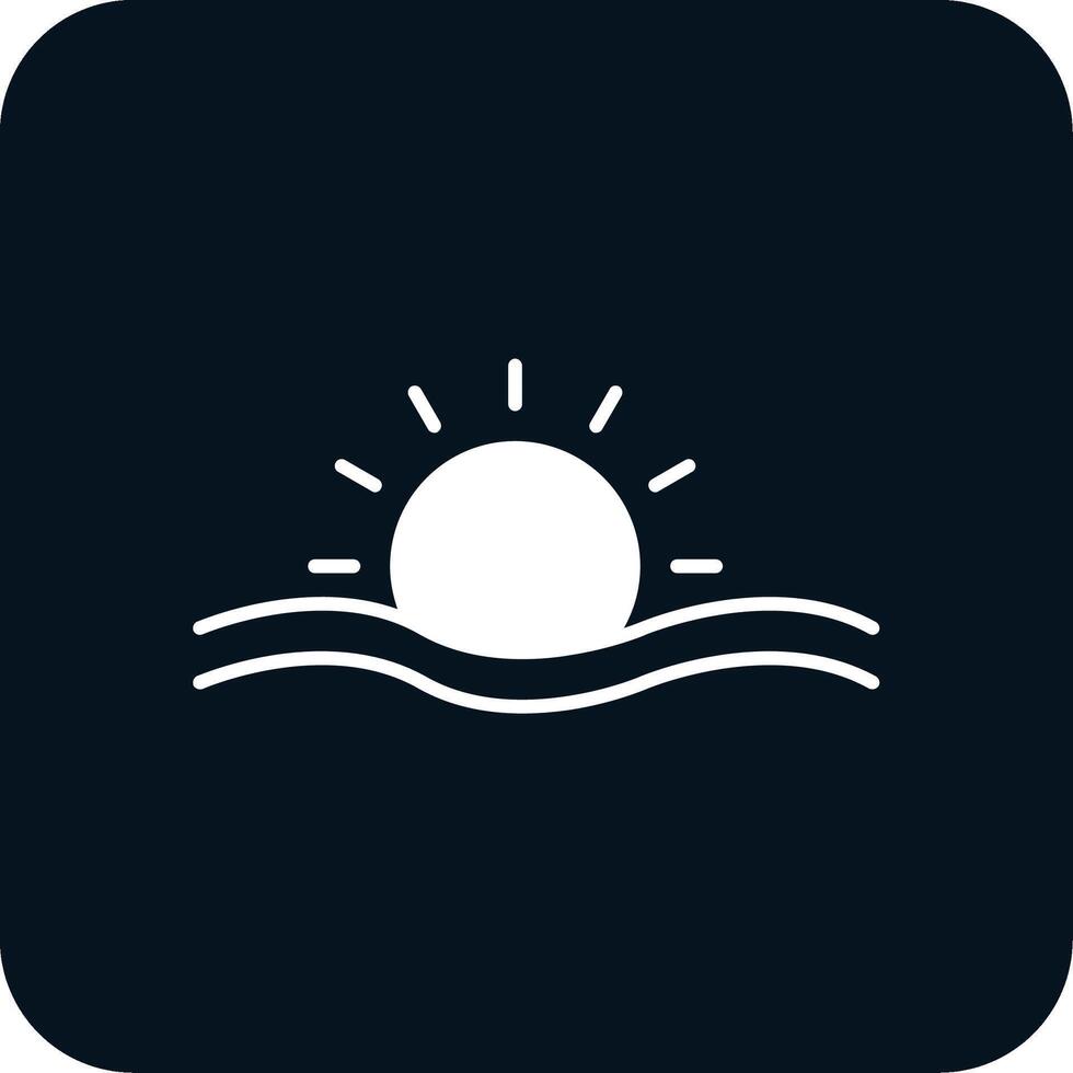 Sun Glyph Two Color Icon vector