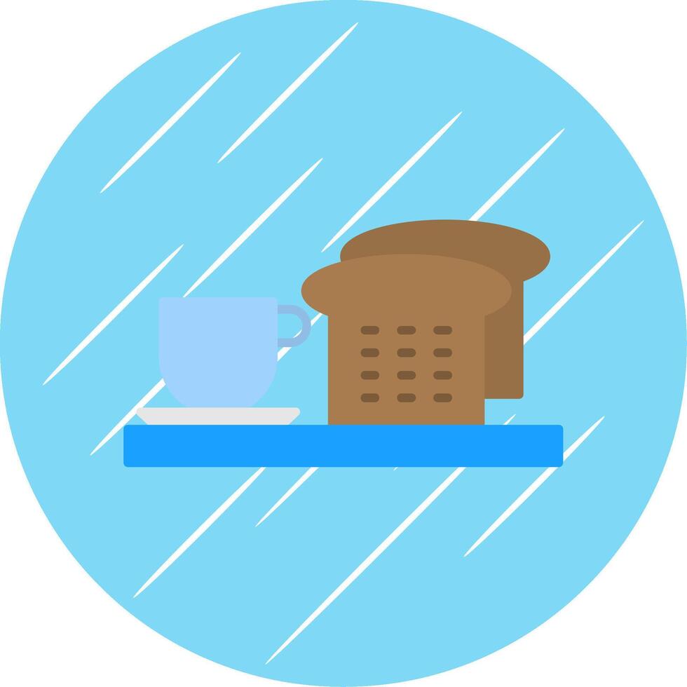 Breakfast Flat Blue Circle Icon vector