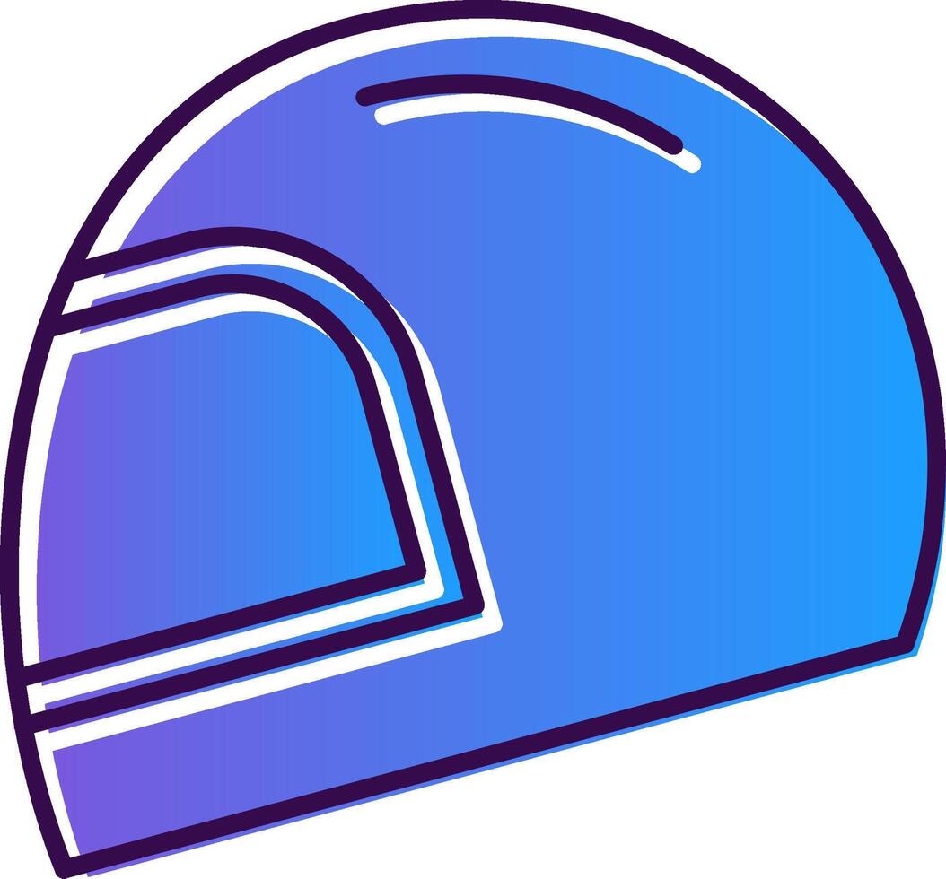 casco degradado lleno icono vector