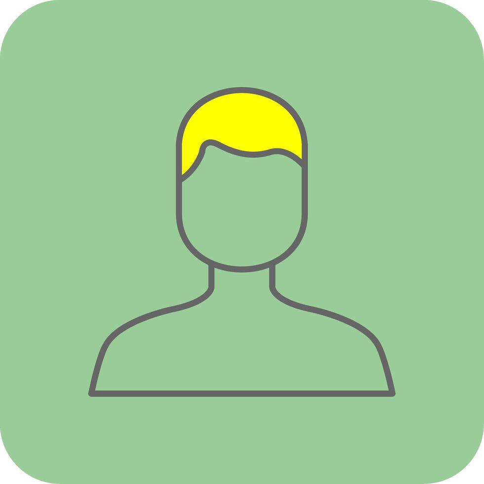 User Filled Yellow Icon vector