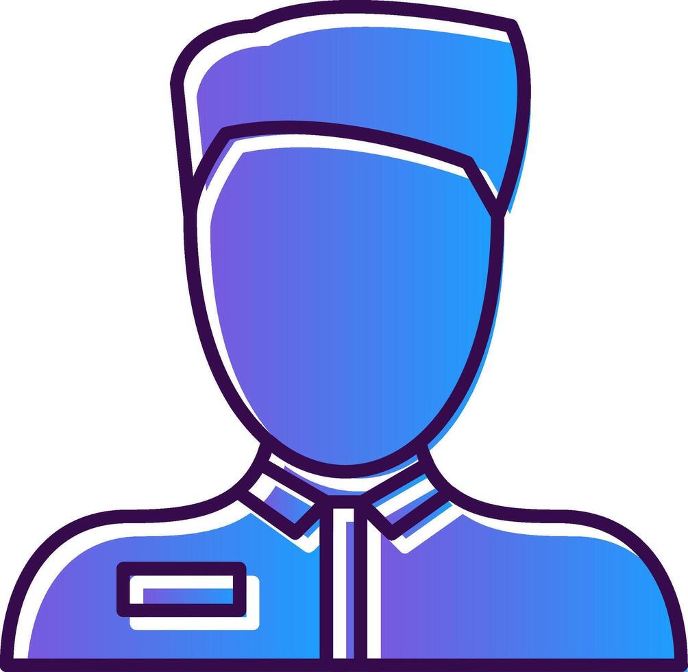 Bellboy Gradient Filled Icon vector