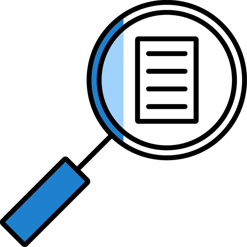Audit Filled Half Cut Icon vector