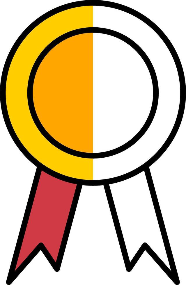 premio lleno medio cortar icono vector