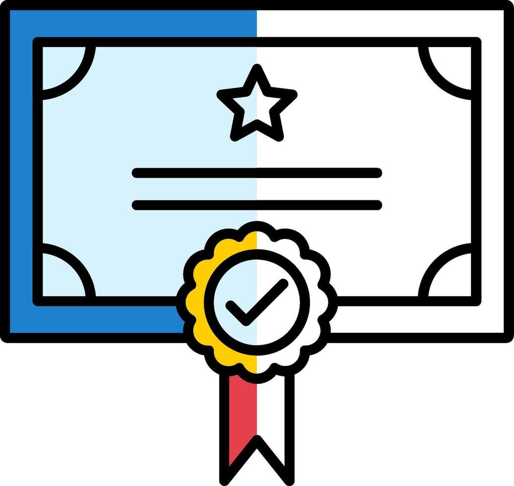 Qualify Filled Half Cut Icon vector