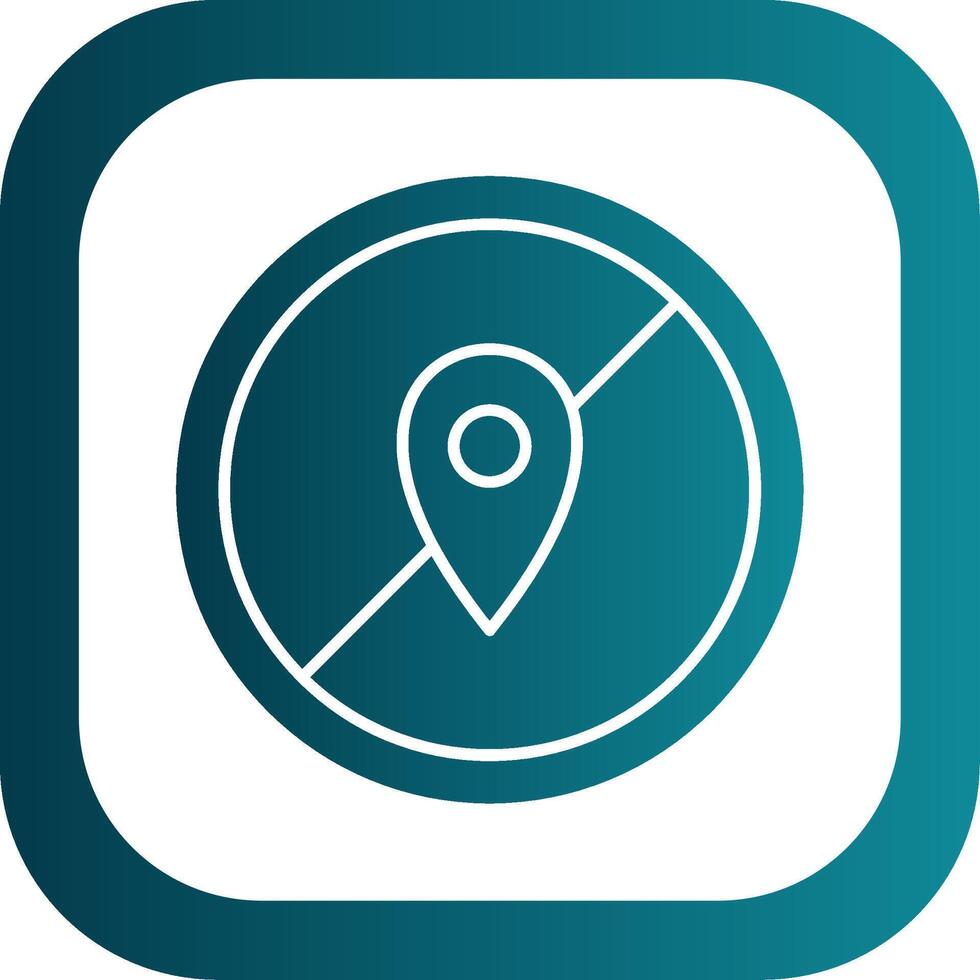 Avoid Glyph Gradient Round Corner Icon vector
