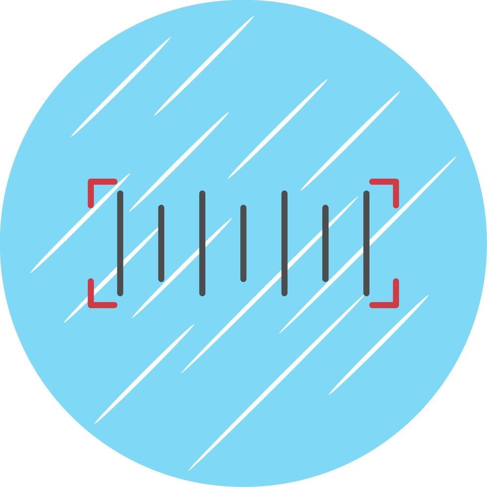 Bar Code Flat Blue Circle Icon vector
