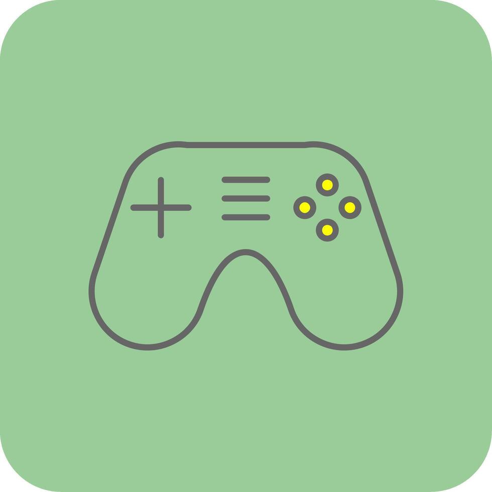 Console Filled Yellow Icon vector