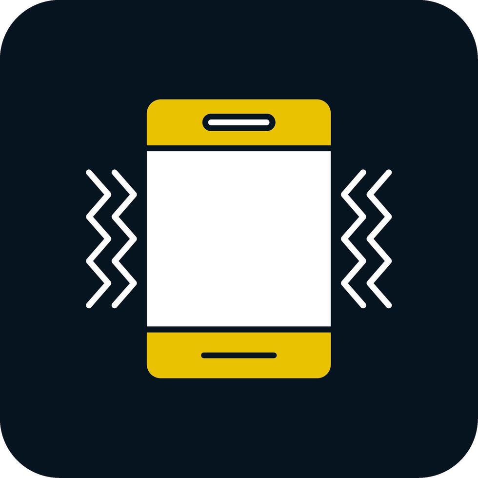 Vibration Glyph Two Color Icon vector