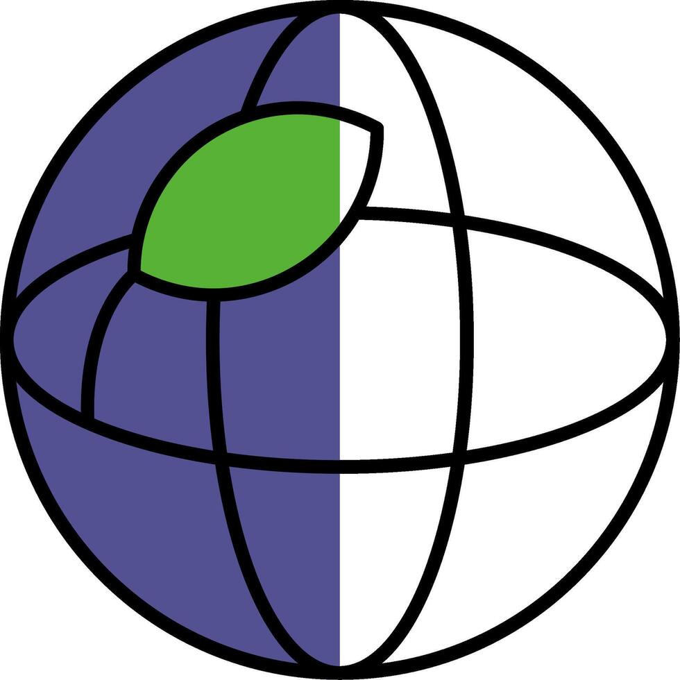 Eco Friendly Filled Half Cut Icon vector