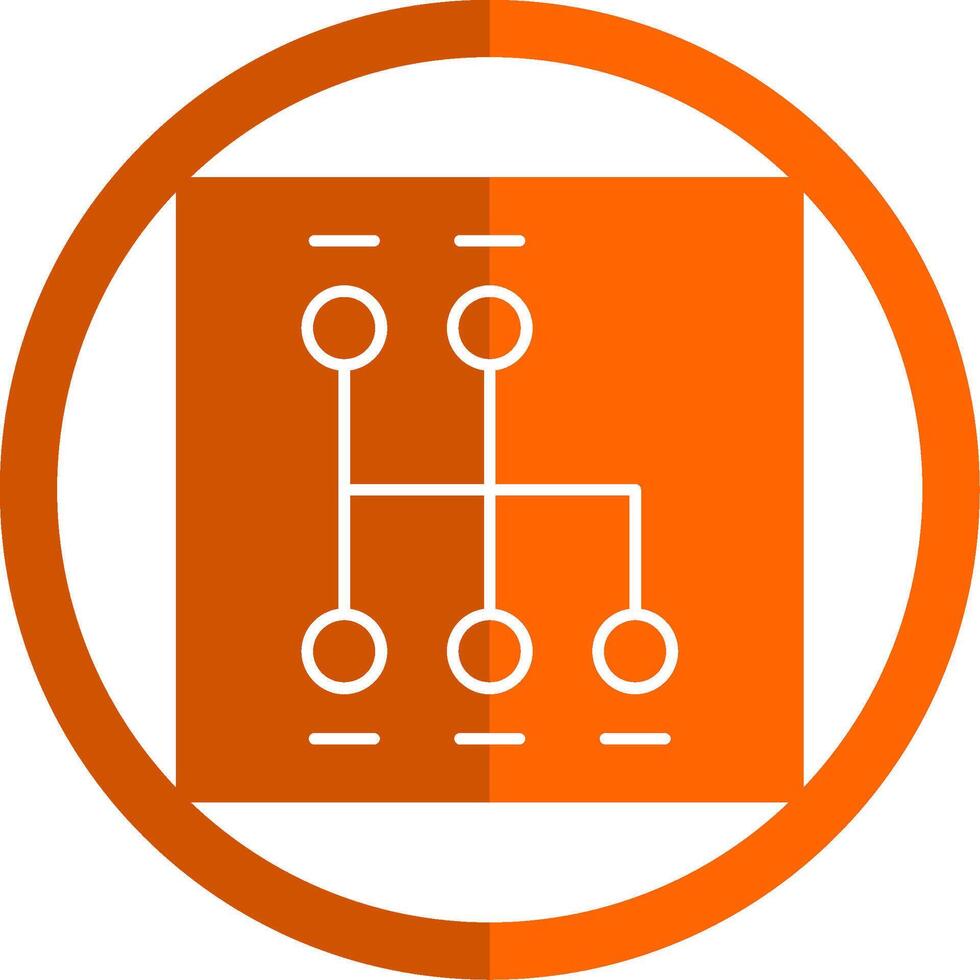 Shift Glyph Orange Circle Icon vector