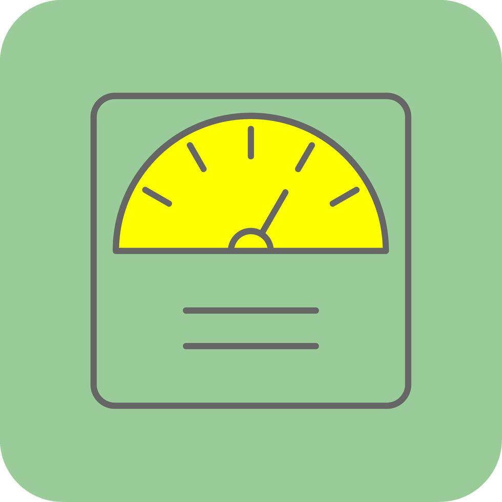 Weight Filled Yellow Icon vector