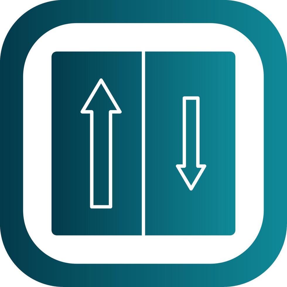 Priority Oncomming Glyph Gradient Round Corner Icon vector