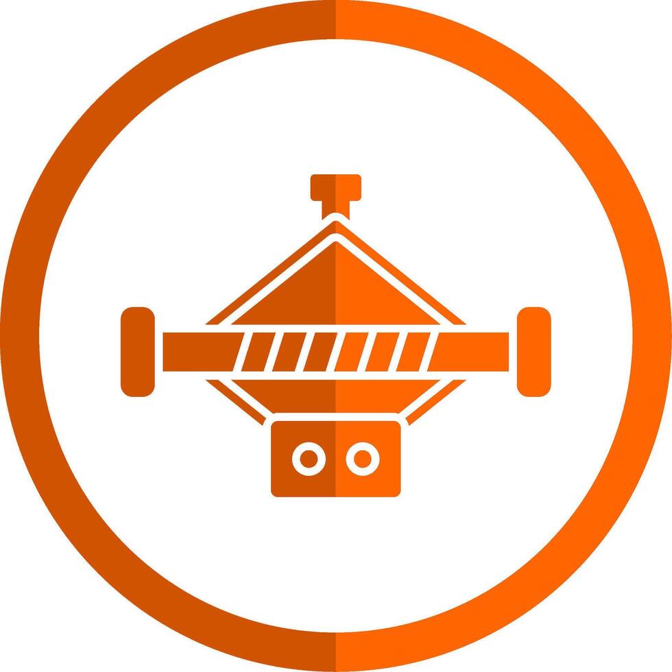 Car Jack Glyph Orange Circle Icon vector