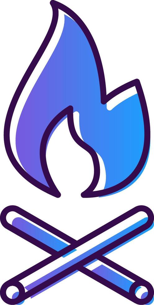 Fire Gradient Filled Icon vector