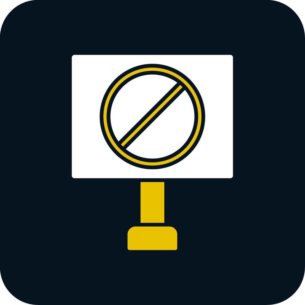 Forbidden Sign Glyph Two Color Icon vector