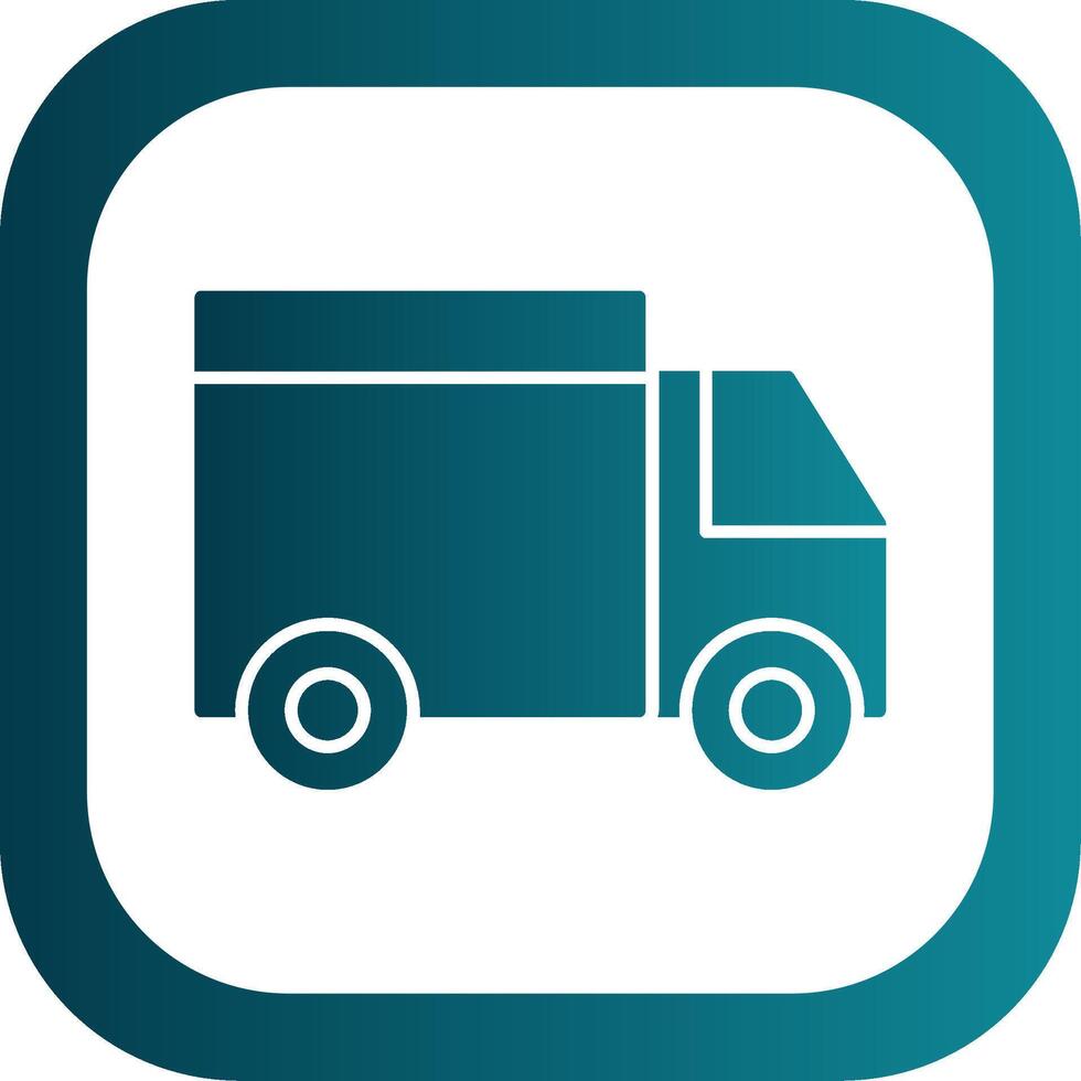 Truck Glyph Gradient Round Corner Icon vector