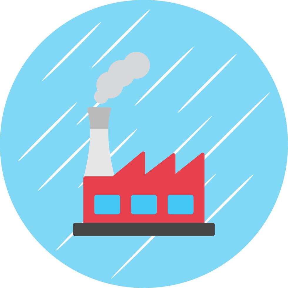 Power Plant Flat Blue Circle Icon vector