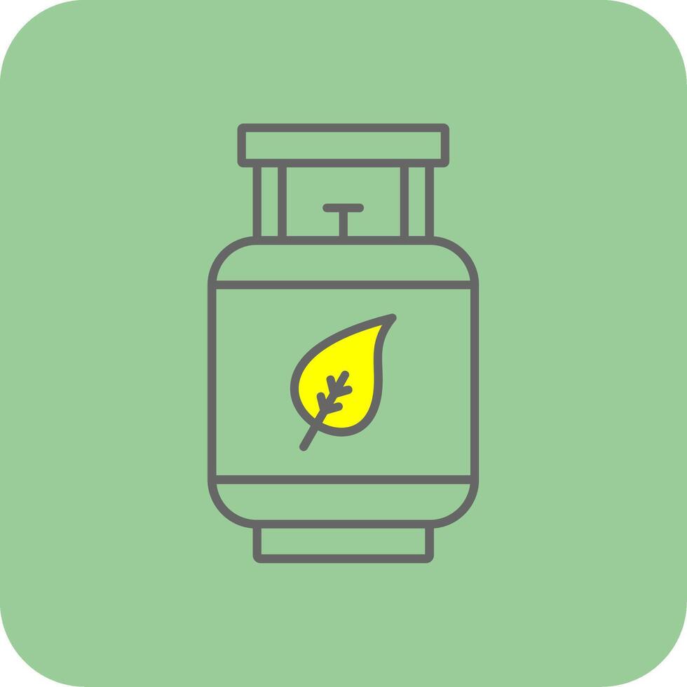 Eco Gas Filled Yellow Icon vector