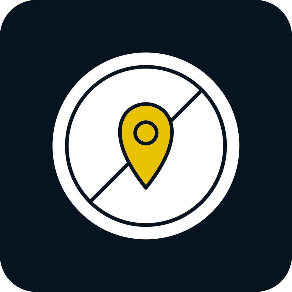 Avoid Glyph Two Color Icon vector