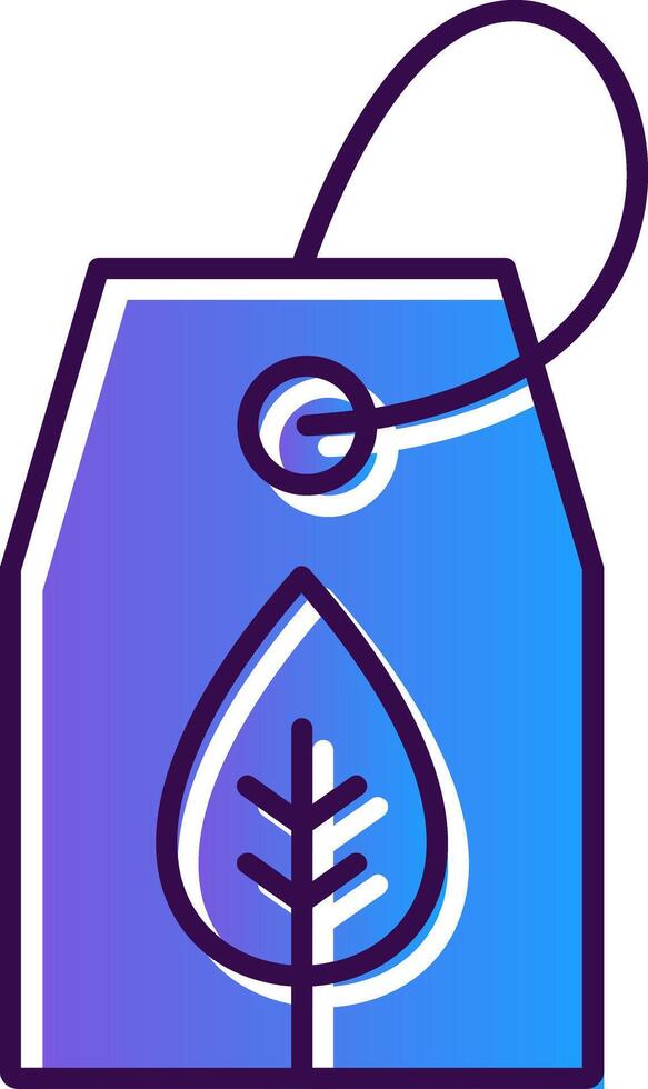 Eco Tag Gradient Filled Icon vector