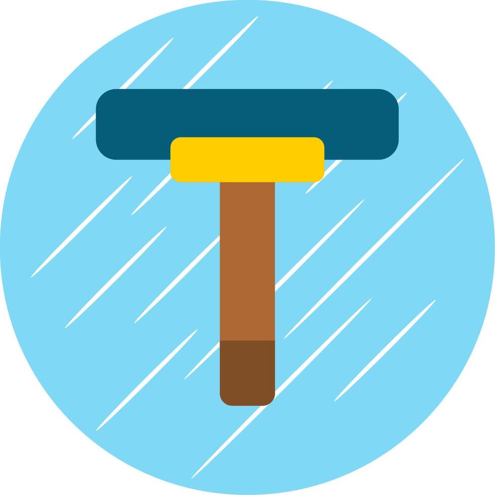 Squeegee Flat Blue Circle Icon vector