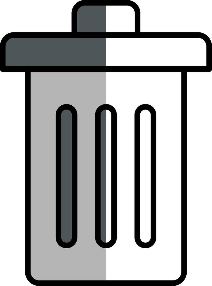 Trash Filled Half Cut Icon vector