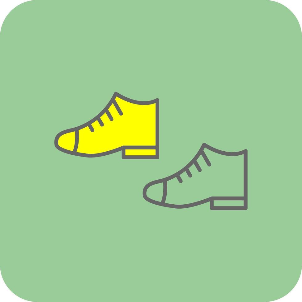 Shoes Filled Yellow Icon vector