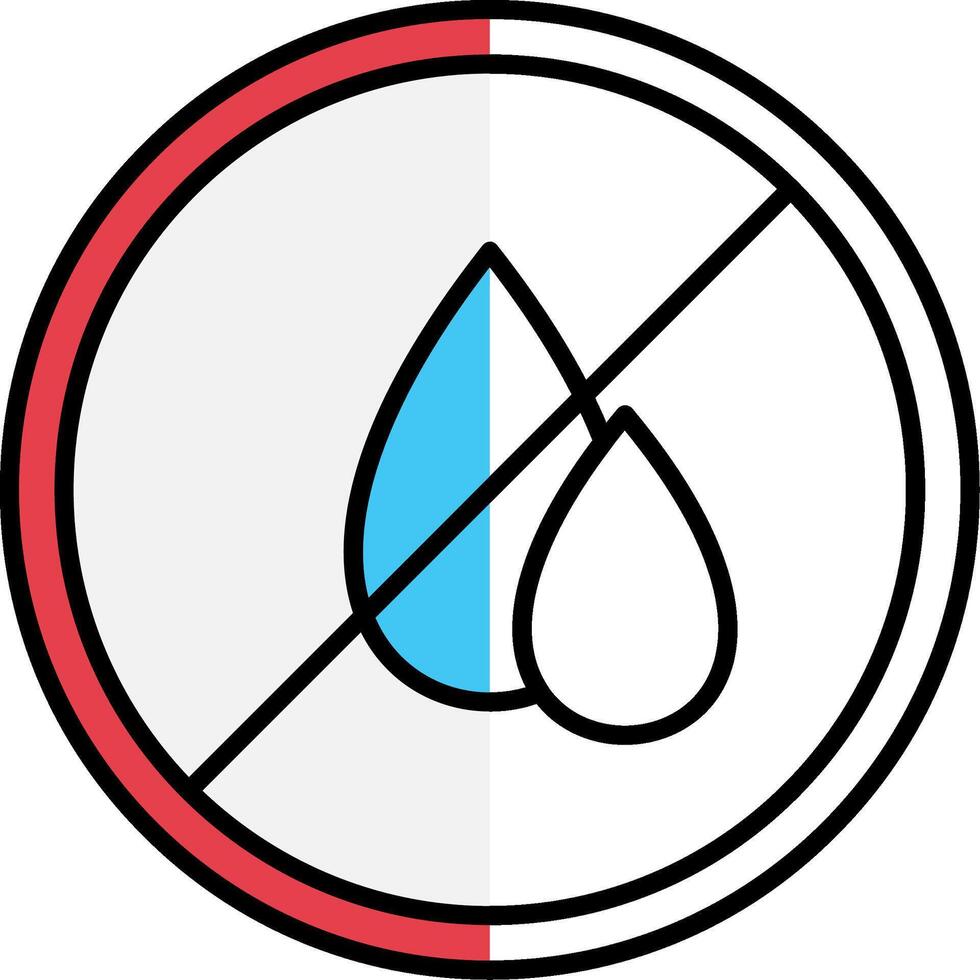 Water Scarcity Filled Half Cut Icon vector