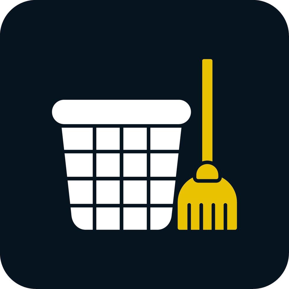 Mop Glyph Two Color Icon vector