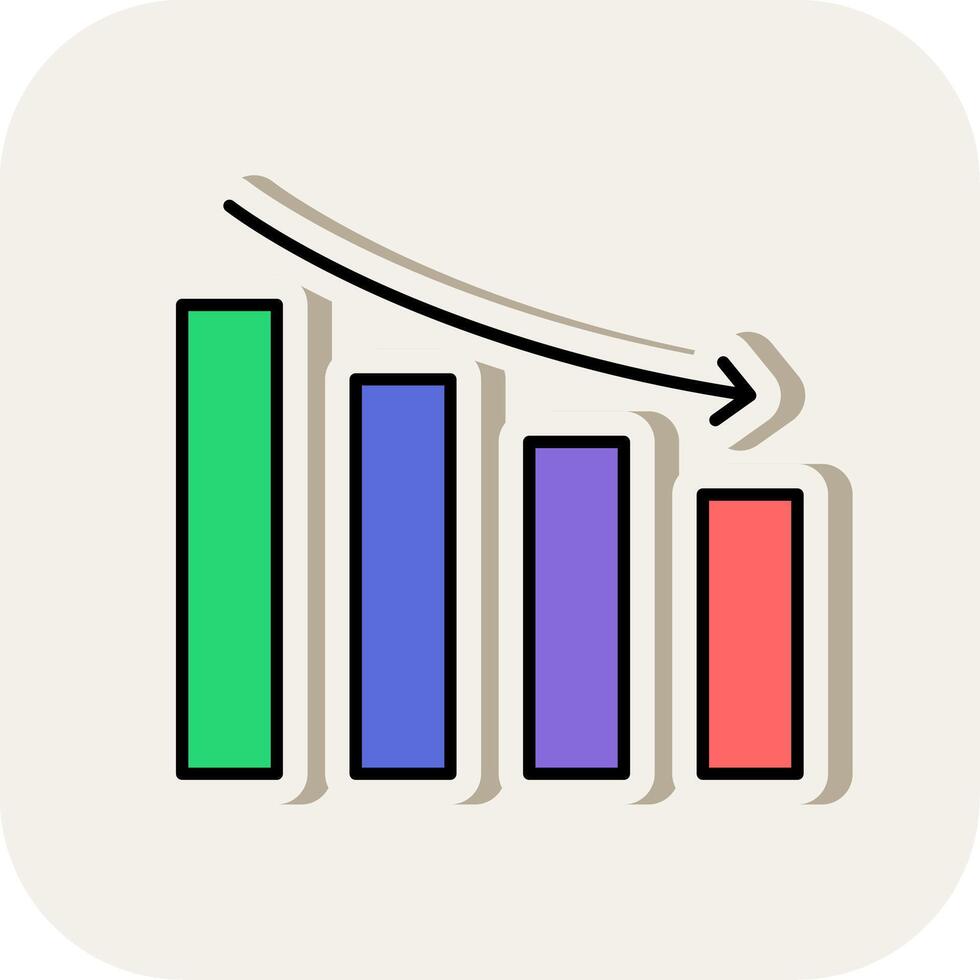 Reputation Loss Line Filled White Shadow Icon vector