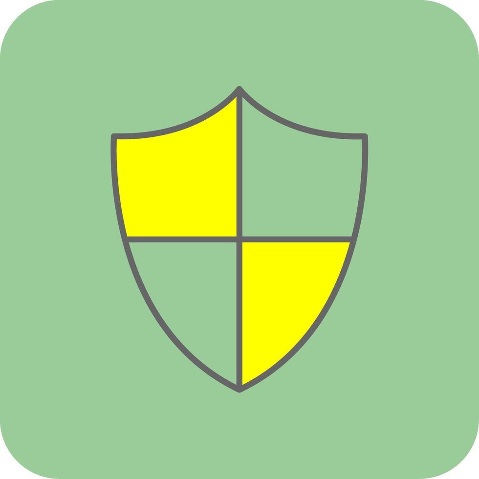 Prevention Filled Yellow Icon vector
