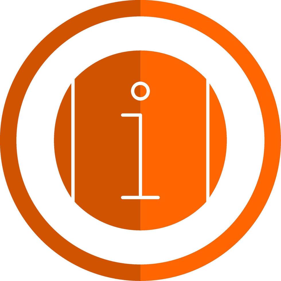 Information Glyph Orange Circle Icon vector