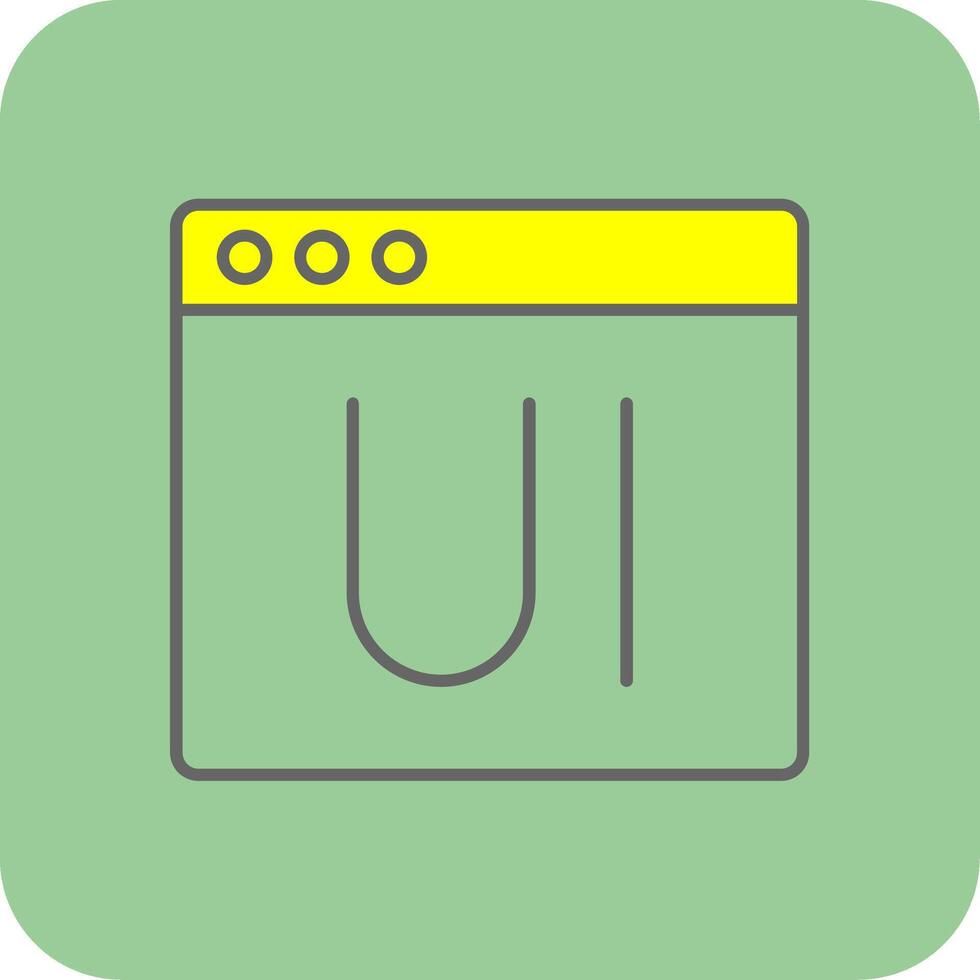 ui lleno amarillo icono vector