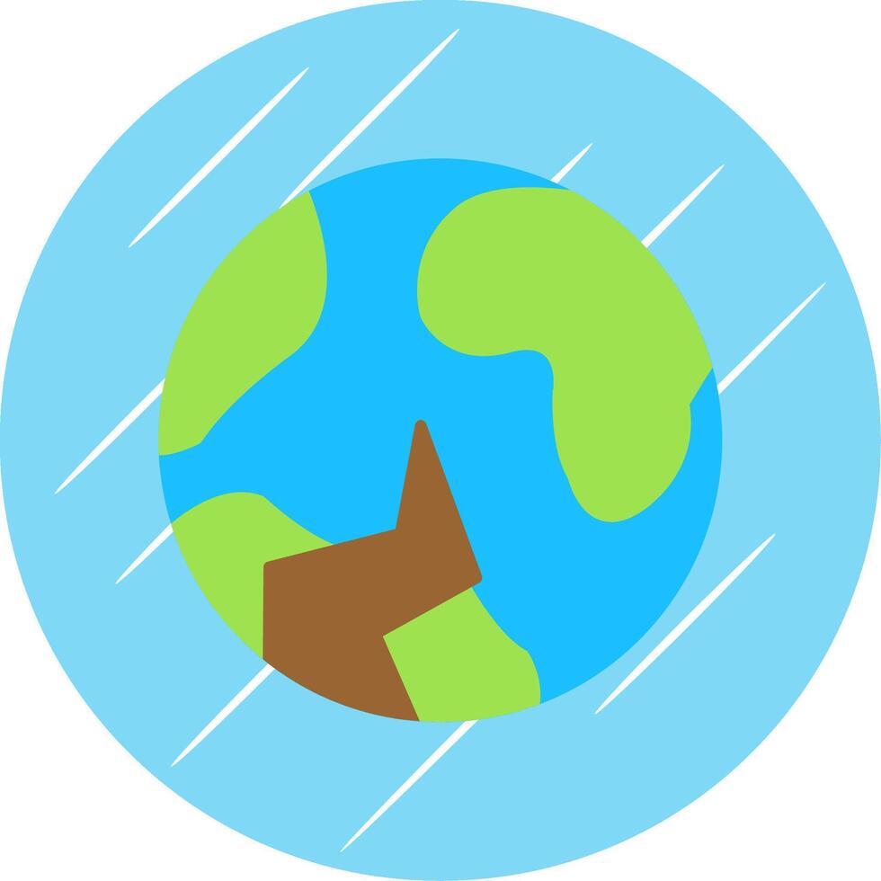 Natural Disaster Flat Blue Circle Icon vector