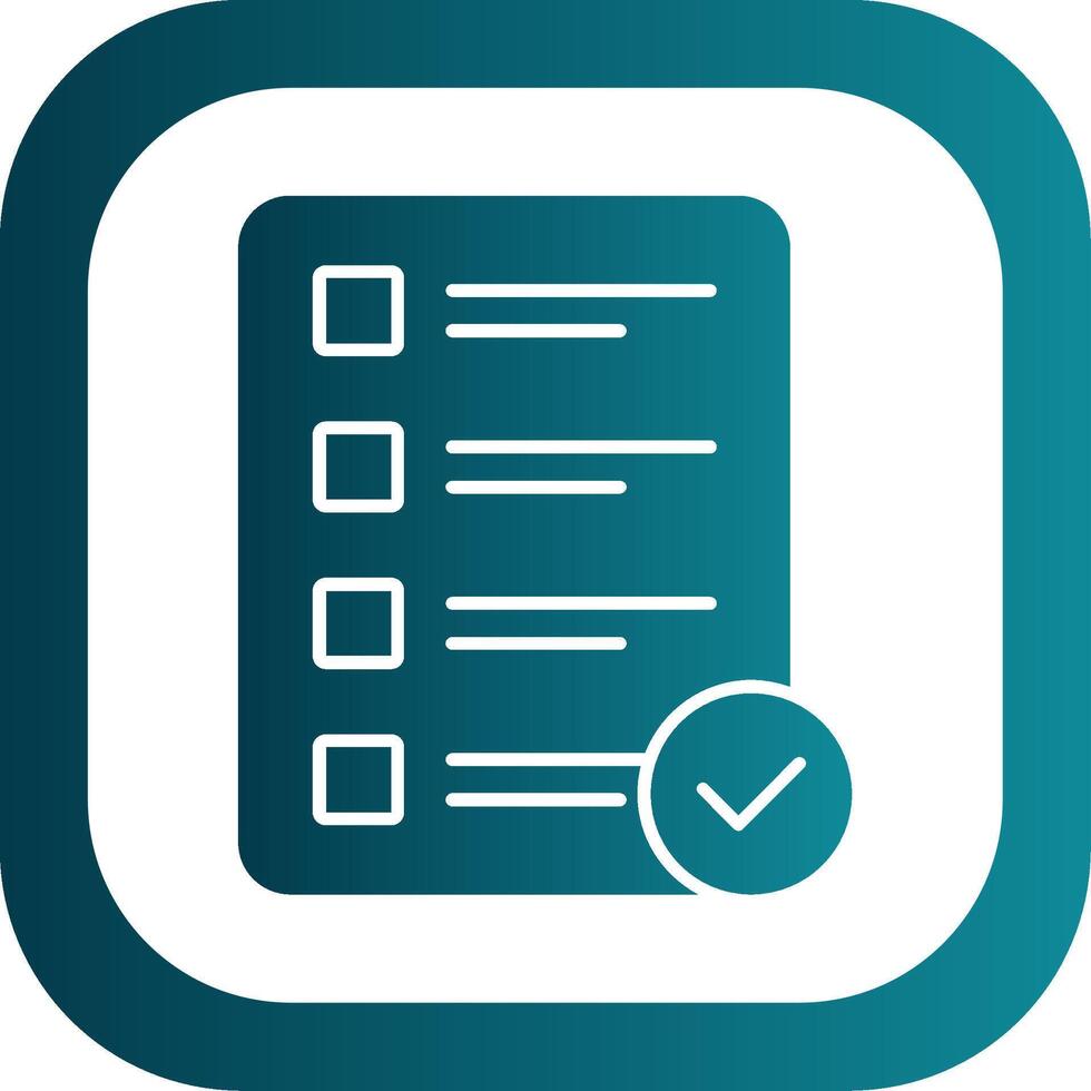Priority Glyph Gradient Round Corner Icon vector
