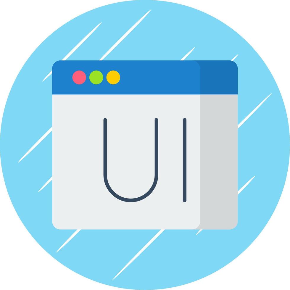 Ui Flat Blue Circle Icon vector