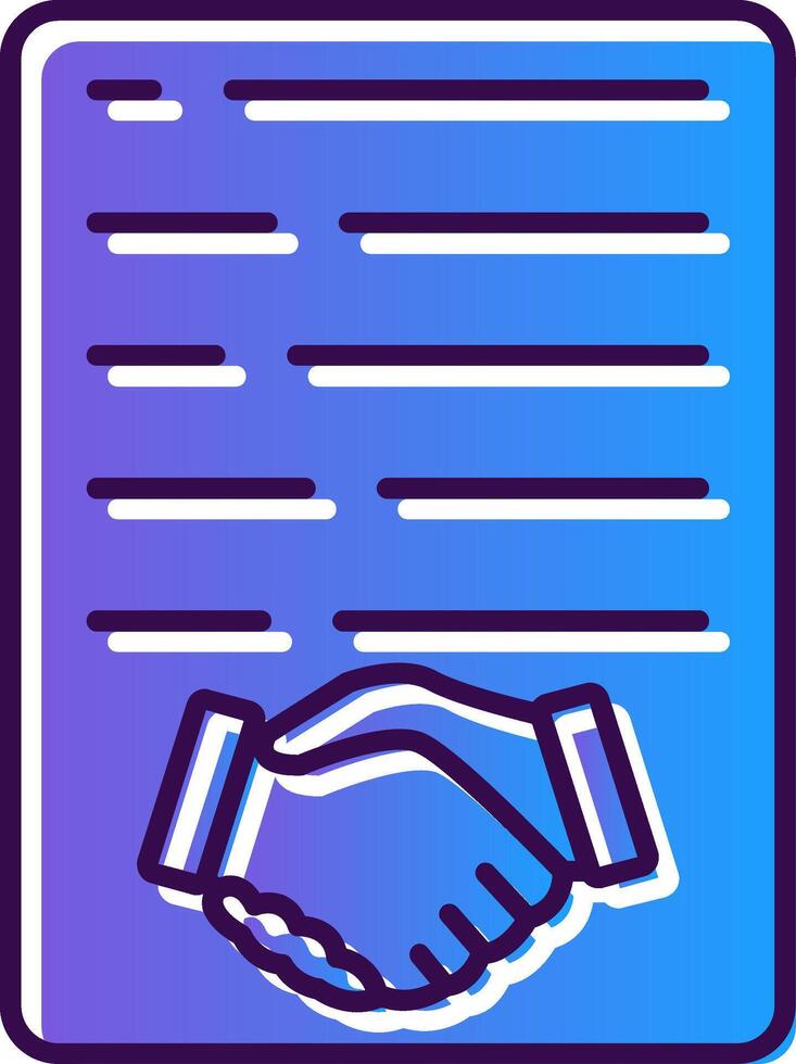 Handshake Gradient Filled Icon vector