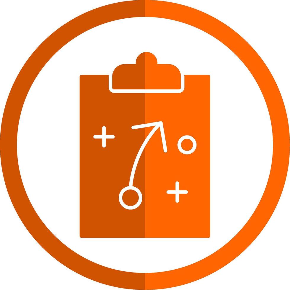 Strategy Glyph Orange Circle Icon vector