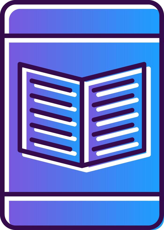 Ebook Gradient Filled Icon vector