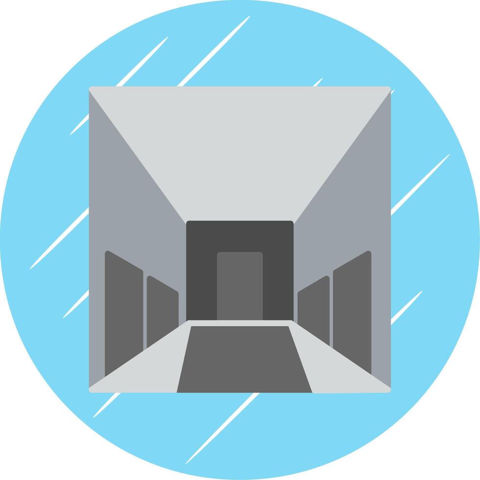 Hallway Flat Blue Circle Icon vector