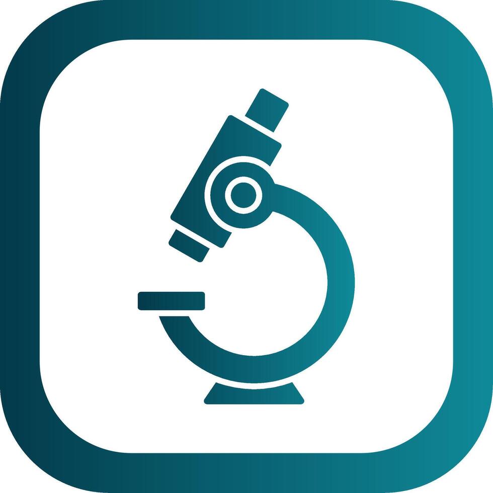 Microscope Glyph Gradient Round Corner Icon vector