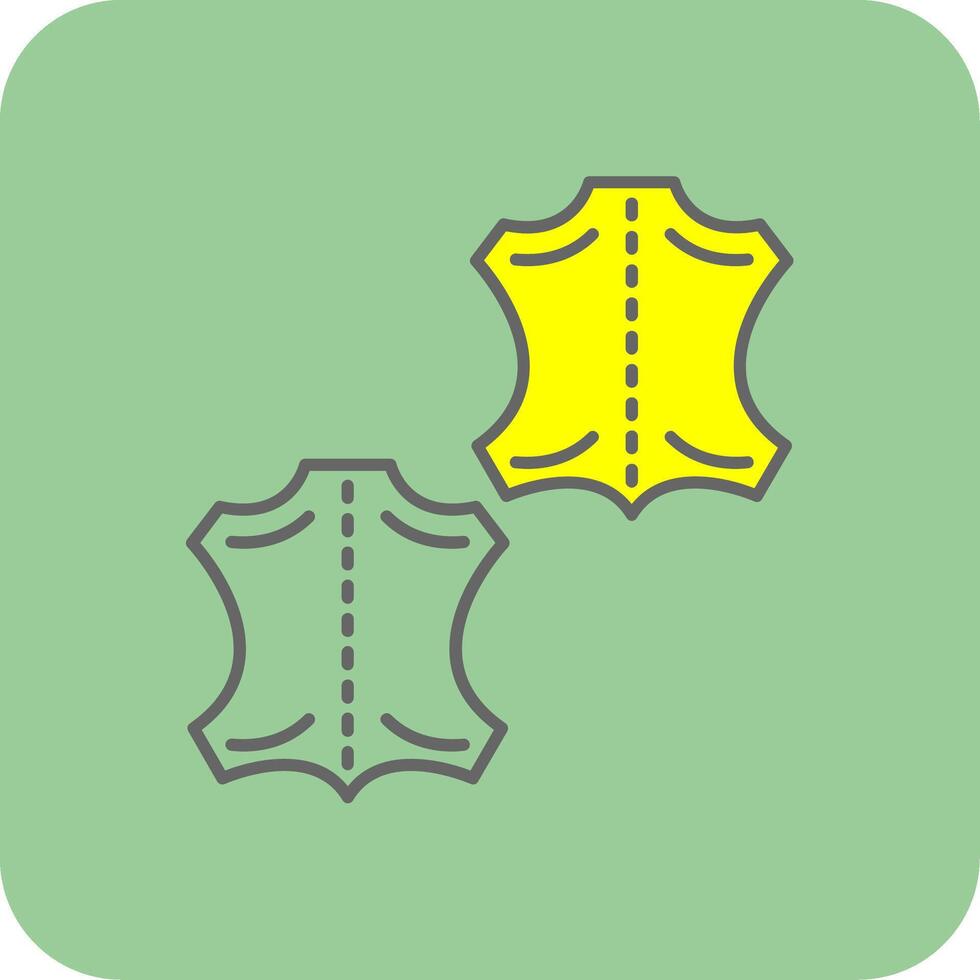 Leather Filled Yellow Icon vector