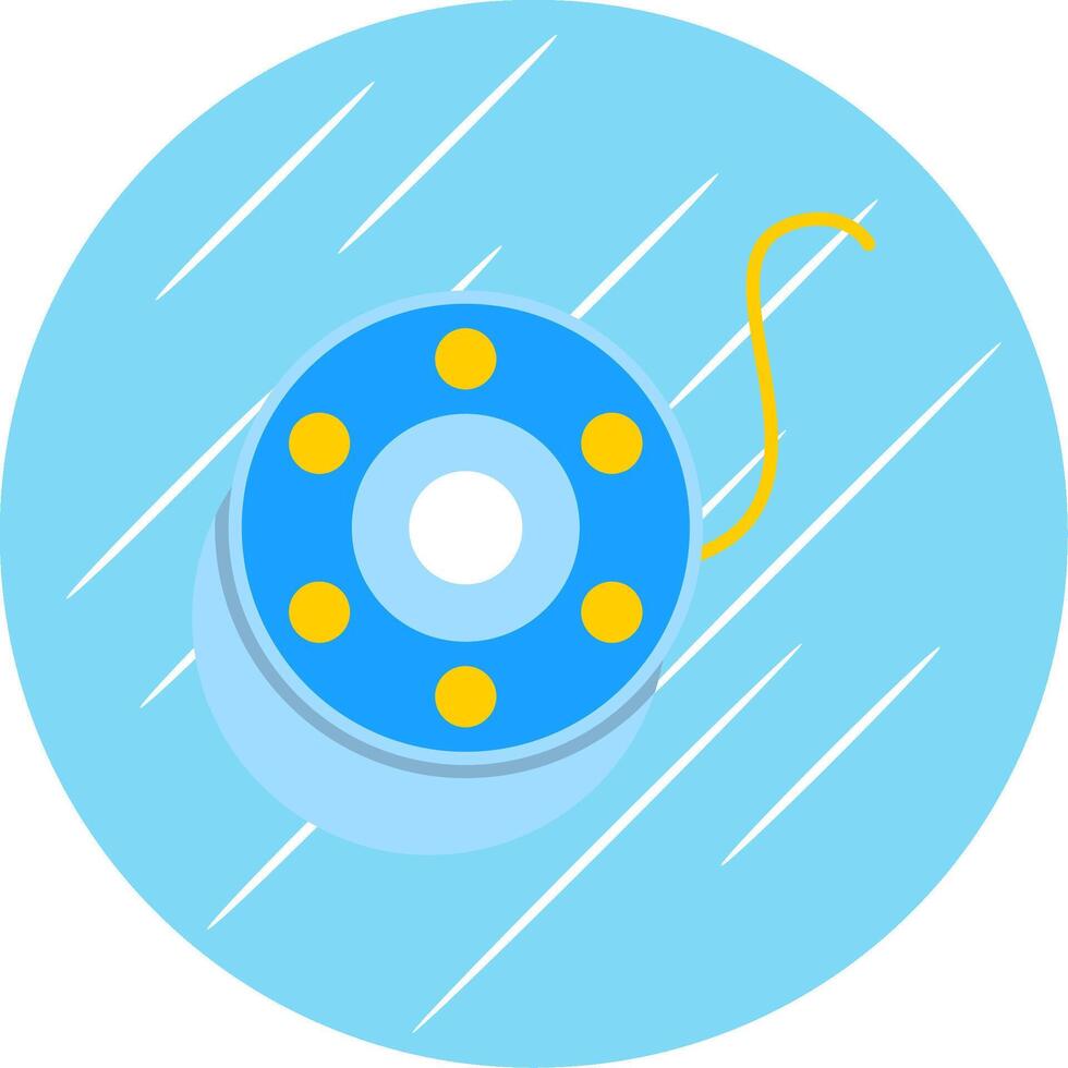 Bobbin Flat Blue Circle Icon vector