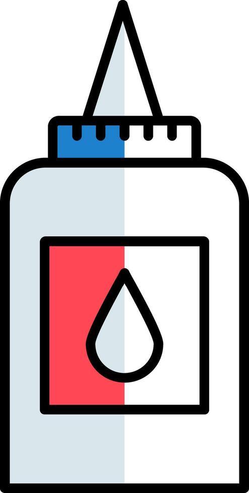 Liquid Glue Filled Half Cut Icon vector