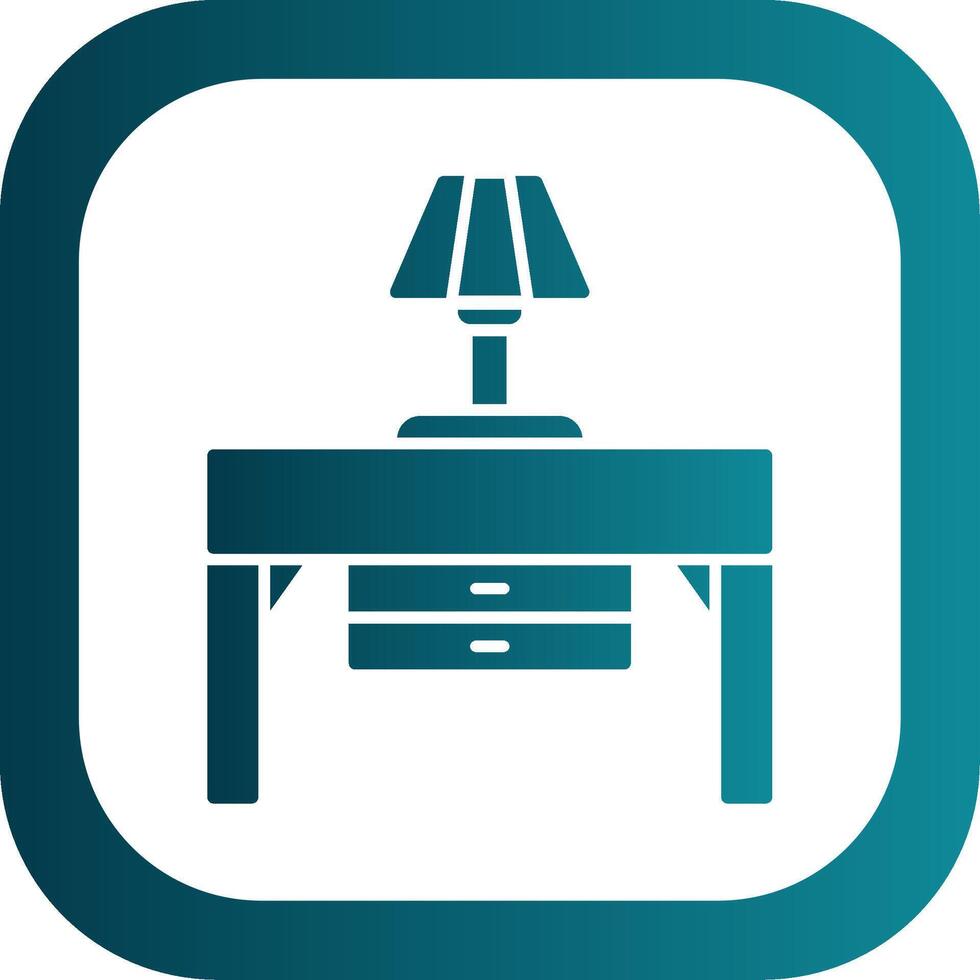 Console Table Glyph Gradient Round Corner Icon vector