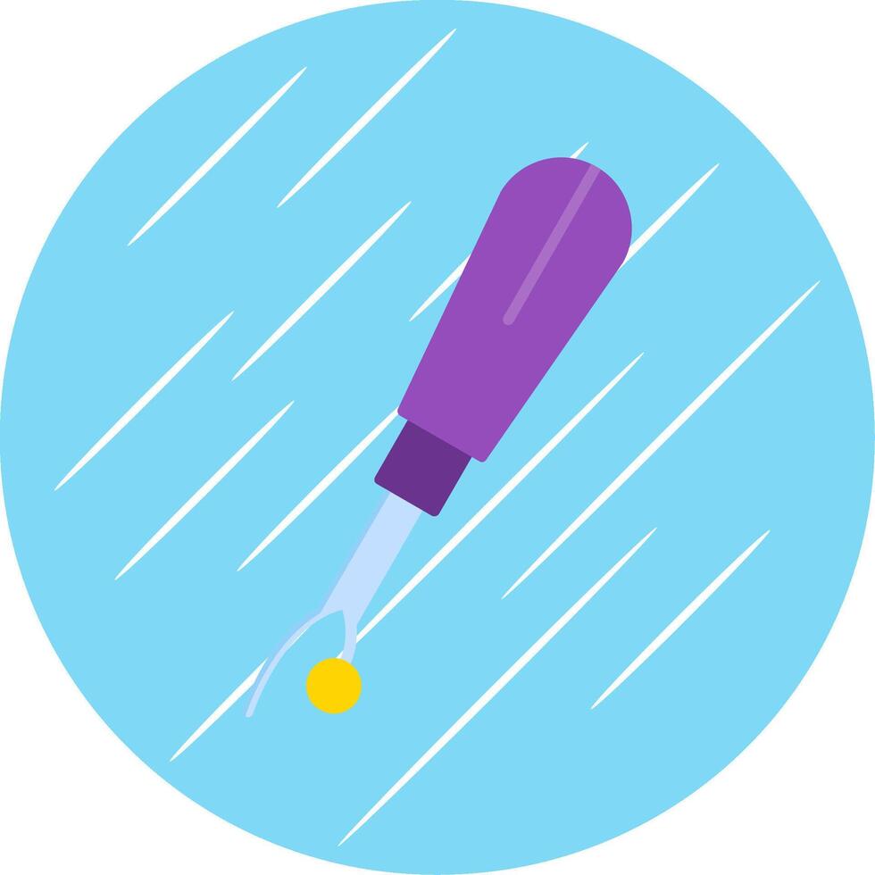 Seam Ripper Flat Blue Circle Icon vector